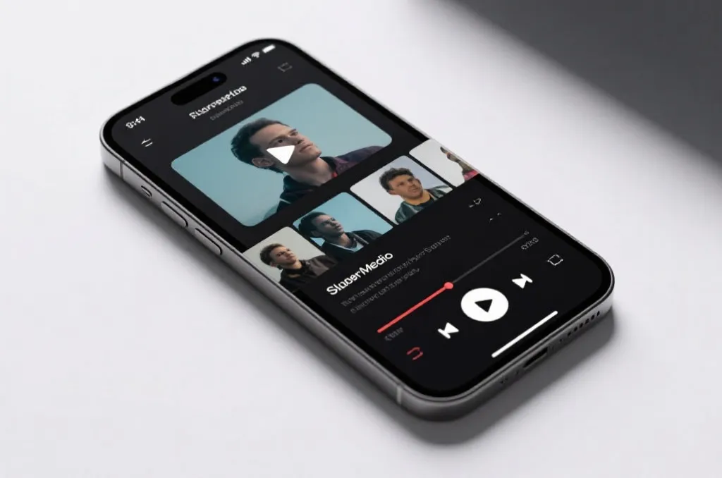 手机短视频界面与流媒体播放器对比，强烈的现代感